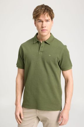 تی شرت سبز مردانه رگولار یقه پولو کد 817715012