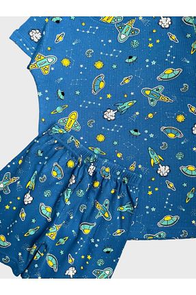 ست لباس راحتی آبی بچه گانه طرح دار elmas kids - کد 827801392