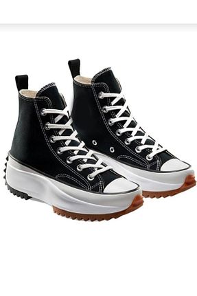 کفش اسنیکر مشکی زنانه بند دار CihanShoes - کد 840128176