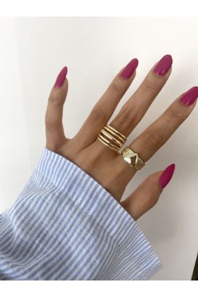 انگشتر جواهر طلائی زنانه روکش طلا کد 743206394