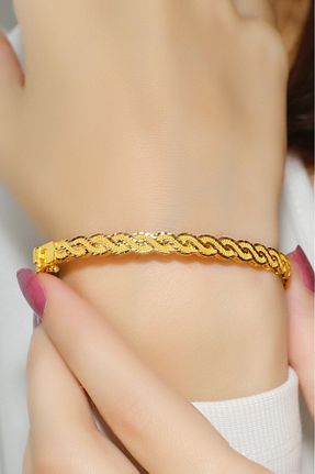 دستبند طلا زرد زنانه 8 عیار aytekgold - کد 762032763