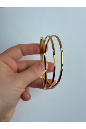 دستبند استیل طلائی زنانه فولاد ( استیل ) کد 231477328