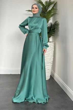 لباس مجلسی سبز زنانه آستین استاندارد رگولار کد 824259890