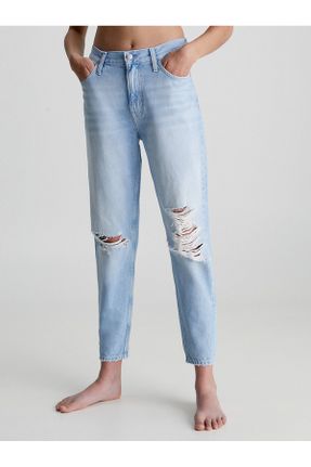 شلوار جین آبی زنانه پاچه تنگ استاندارد کد 793865969