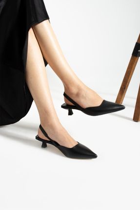 کفش پاشنه بلند کلاسیک مشکی زنانه پاشنه نازک پاشنه متوسط ( 5 - 9 cm ) کد 821968741