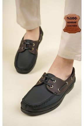 کفش کژوال مشکی مردانه چرم طبیعی پاشنه کوتاه ( 4 - 1 cm ) پاشنه ساده کد 316904821