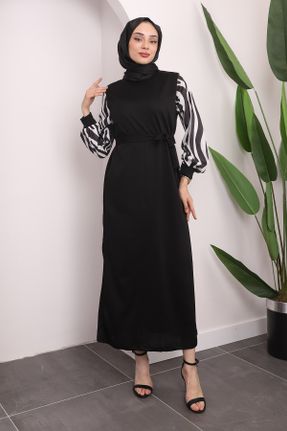 لباس اسلامی مشکی زنانه رگولار بافتنی کد 473582517