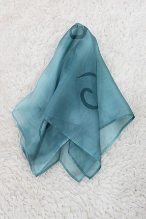 دستمال گردن آبی زنانه ابریشم Defne&Apollon İpekçilik - کد 839823607