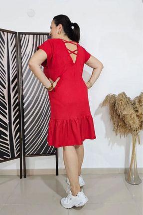 لباس سایز بزرگ قرمز زنانه Bürümcük sinemisxxl - کد 839895692