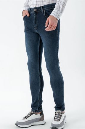 شلوار جین سرمه ای مردانه پاچه رگولار جین استاندارد استاندارد کد 764141701