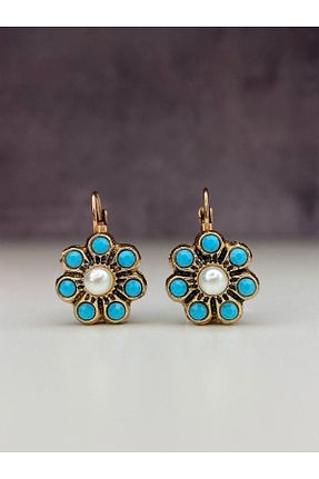 گوشواره جواهر آبی سنگ طبیعی tasarımhikayecisi - کد 649503152
