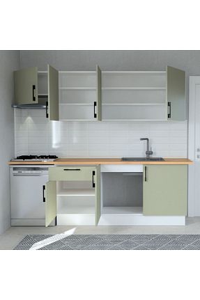 کابینت های آماده آشپزخانه سفید Suntalam MOBİLİQUE - کد 824406442