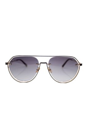 عینک آفتابی طلائی مردانه 58 UV400 فلزی کد 807102082