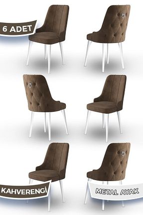 صندلی آشپزخانه قهوه ای فلزی Canisa - کد 380553236