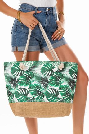 کیف ساحلی سبز زنانه پارچه ای GreandBags - کد 741980737
