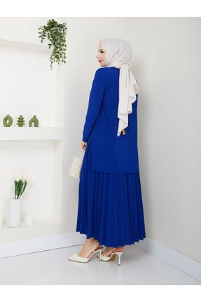 ست بالاتنه و پائین تنه حجاب سرمه ای زنانه رگولار Tactus - کد 840441596