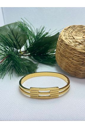 دستبند استیل (فولاد) طلائی زنانه استیل ضد زنگ JEWELRY - کد 335913496