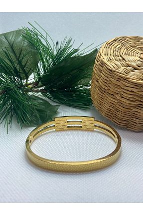 دستبند استیل (فولاد) طلائی زنانه استیل ضد زنگ JEWELRY - کد 335913496
