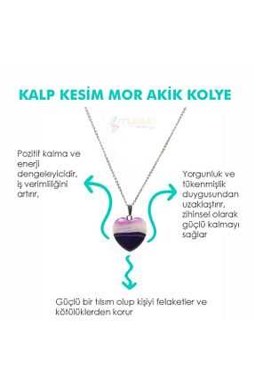 گردنبند جواهر بنفش مردانه سنگ Mystic Energy - کد 118788306