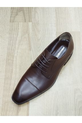 کفش کلاسیک قهوه ای مردانه چرم خالص cengiz birbilen - کد 833775937