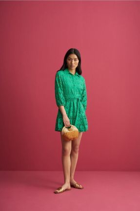 لباس سبز زنانه بافتنی پنبه (نخی) رگولار کد 691850832