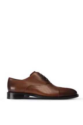 کفش کلاسیک قهوه ای مردانه چرم طبیعی پاشنه کوتاه ( 4 - 1 cm ) کد 36971710