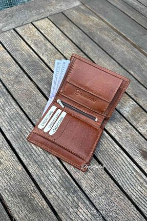 کیف پول قهوه ای مردانه ابعاد بزرگ Dodo4men - کد 809746720