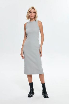 لباس طوسی زنانه تریکو Ayay Butik - کد 776401601