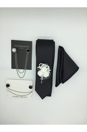 کراوات مشکی مردانه پلی استر HARES - کد 801560862