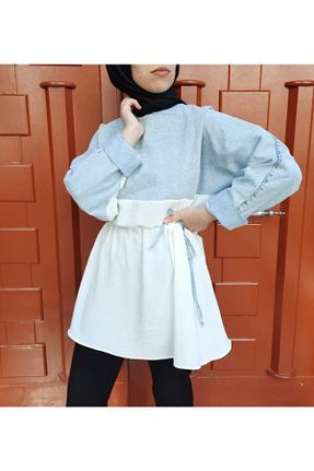 تونیک حجاب سفید زنانه ویسکون OFF-FALLCOLLECTION - کد 117066779