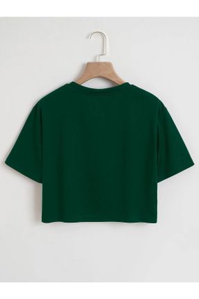تی شرت سبز زنانه پنبه - پلی استر راحت کد 682829979