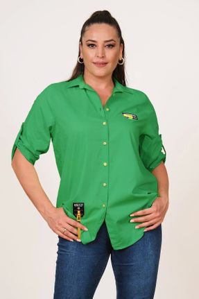 پیراهن سبز زنانه سایز بزرگ کد 701428977