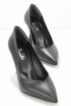 کفش پاشنه بلند کلاسیک مشکی زنانه ساتن پاشنه نازک پاشنه متوسط ( 5 - 9 cm ) کد 362821955