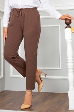 ست بالاتنه و پائین تنه حجاب قهوه ای زنانه Straight EBRUTESETTÜR - کد 839835077