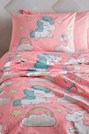 پیکه و ست پیکه تکنفره صورتی پنبه ای Enlora Home - کد 839882601