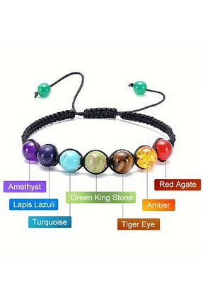 دستبند جواهر رنگی زنانه سنگ طبیعی NBS Beautiful Naturel Stones - کد 840205303