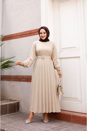 لباس حجاب طوسی زنانه سایز بزرگ Sfg Life Moda - کد 840340571