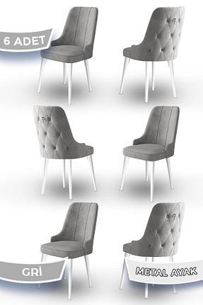 صندلی آشپزخانه طوسی فلزی Canisa - کد 380553227