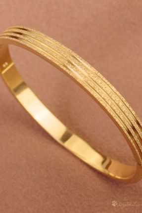 دستبند استیل طلائی زنانه فولاد ( استیل ) کد 712458173