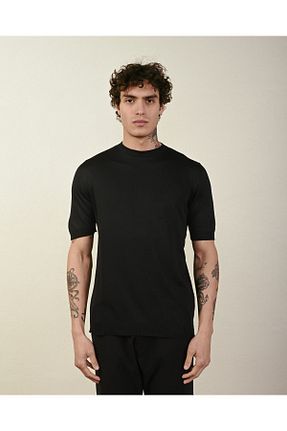 تیشرت مشکی مردانه گشاد İLKCET MODA - کد 840183484
