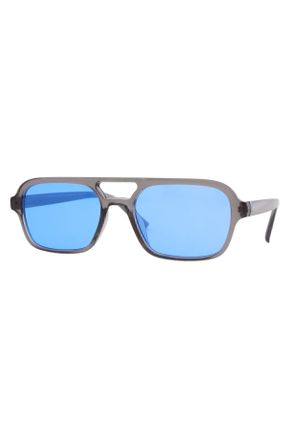 عینک آفتابی طوسی زنانه 52 UV400 پلاستیک مستطیل کد 371636407