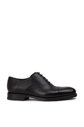 کفش کلاسیک مشکی مردانه چرم طبیعی پاشنه کوتاه ( 4 - 1 cm ) پاشنه ضخیم کد 800797757