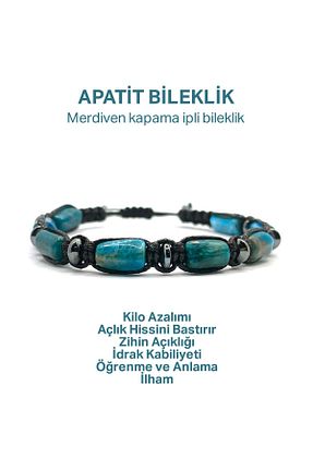 دستبند جواهر آبی زنانه سنگ طبیعی OSMANLI DEĞERLİ TAŞ - کد 809908958