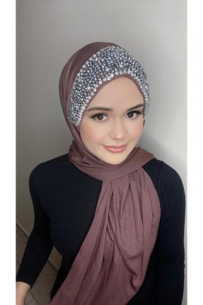 شال قهوه ای زنانه پنبه پلی استر OykumBone - کد 840706261