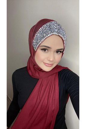 شال زرشکی زنانه پنبه پلی استر OykumBone - کد 840706187