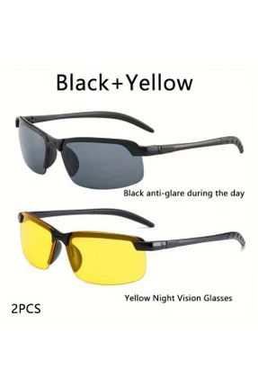 عینک آفتابی زرد زنانه 56 UV400 پلاستیک مات بیضی کد 834637668