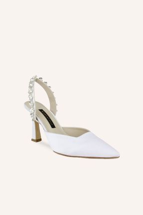 کفش مجلسی سفید زنانه پاشنه متوسط ( 5 - 9 cm ) پاشنه ساده کد 240097129