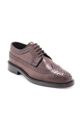 کفش کلاسیک قهوه ای مردانه چرم طبیعی پاشنه کوتاه ( 4 - 1 cm ) کد 778182898