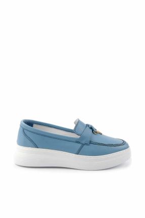 کفش لوفر آبی زنانه پاشنه کوتاه ( 4 - 1 cm ) کد 650571226