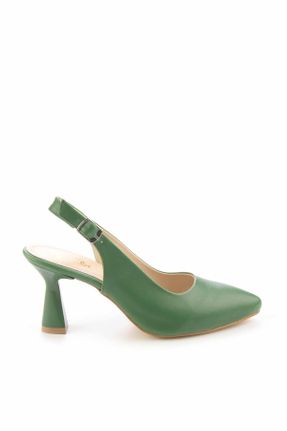 کفش پاشنه بلند کلاسیک سبز زنانه پاشنه نازک پاشنه متوسط ( 5 - 9 cm ) کد 276926519